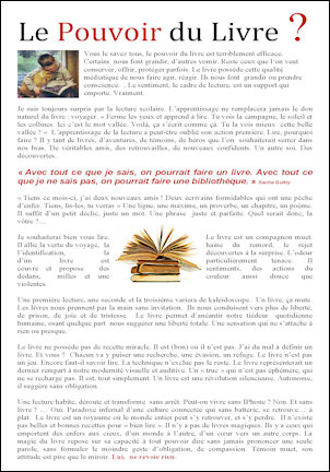 Le pouvoir du livre